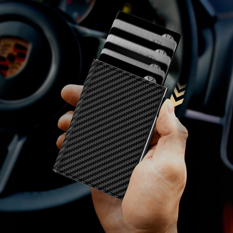 Multi-function Cardholder Carbon-fiber Mens Wallet