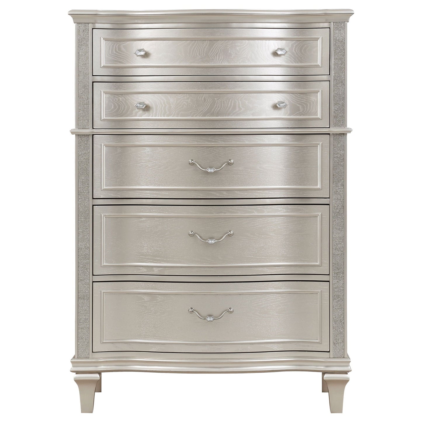 Katerina - 5 Drawer Chest With Hidden Drawer - Oak