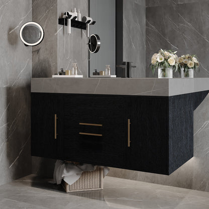 39.4 Inches Single Contemporary Floating Bathroom Vanity