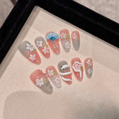 0937- Handmade press on nails fake nails removable