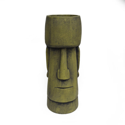 Glacier Cast Stone Urn with Weather Resistance - Gray