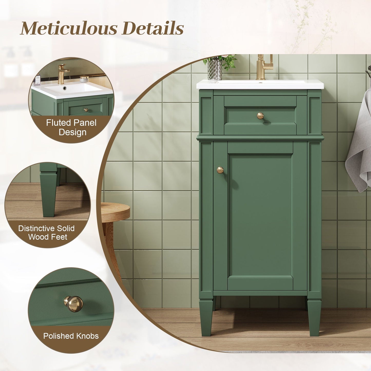 French Style Bathroom Vanity With Sink
