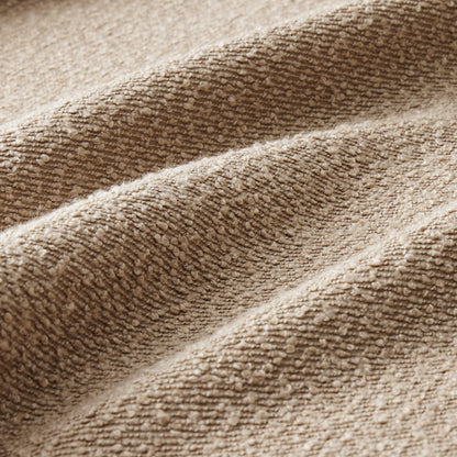 Coffee Ottoman with Boucle Fabric