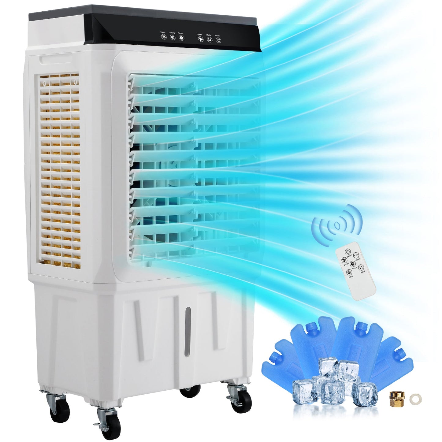 Evaporative Air Cooler with 2100 CFM and 135° Oscillation