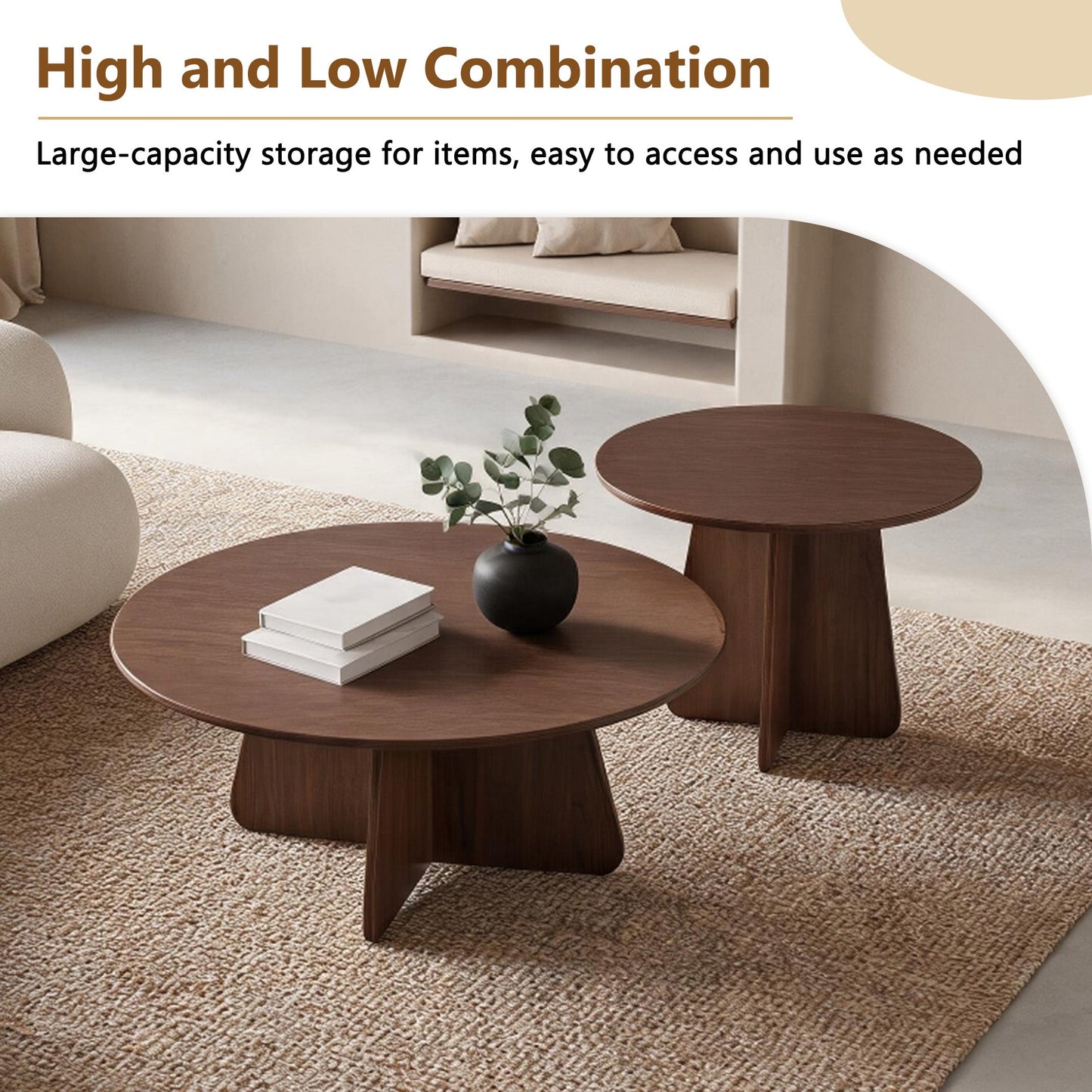 Retro-Style Nesting Coffee Table Set