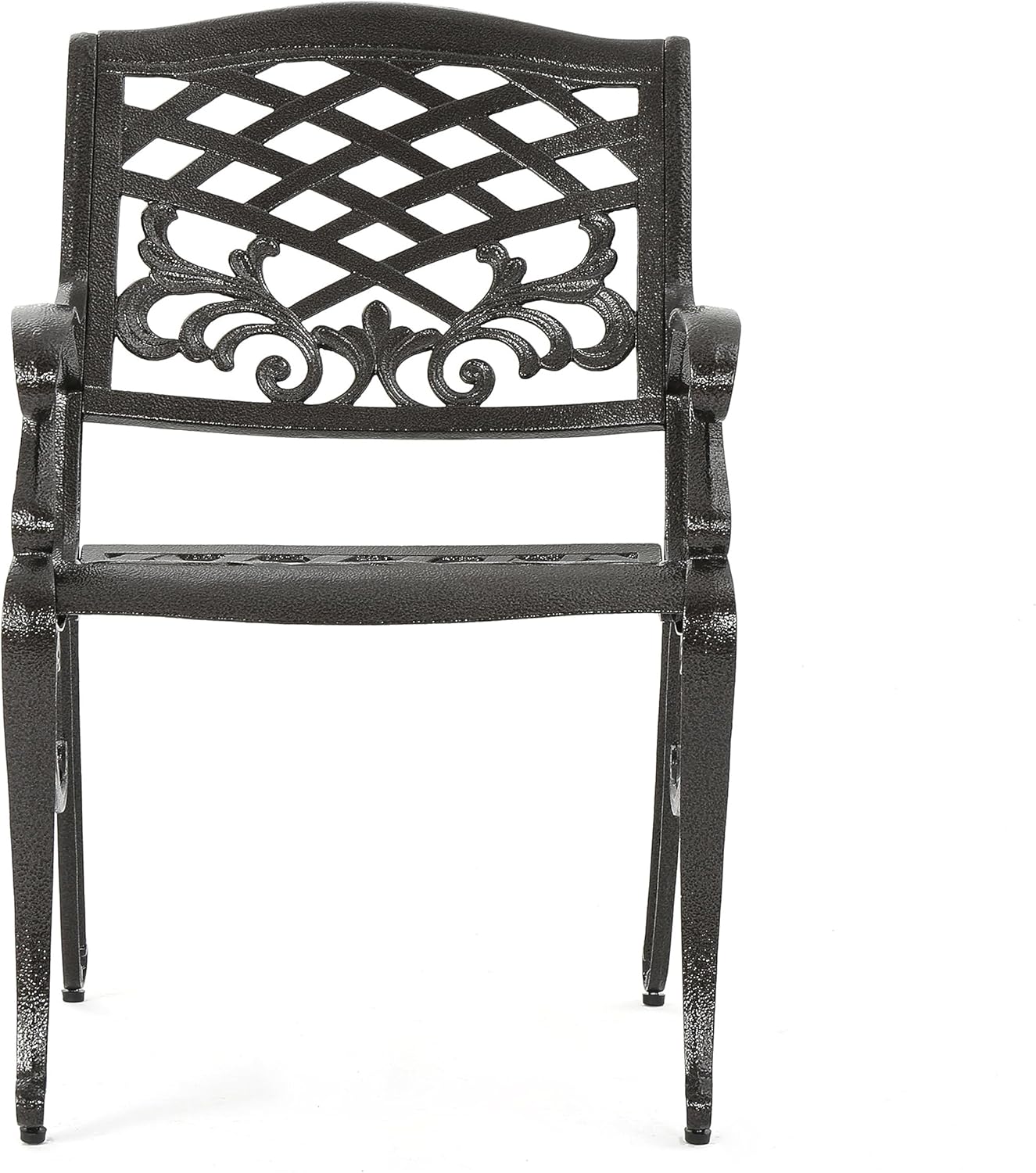Ravenna 6-Person Metal Patio Dining Set with Rectangular Table