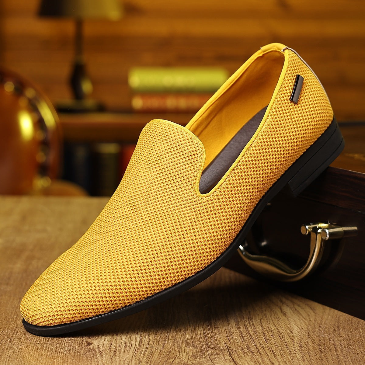 Casual Pointed-toe Leather Shoes Mens Breathable Formal Footwear