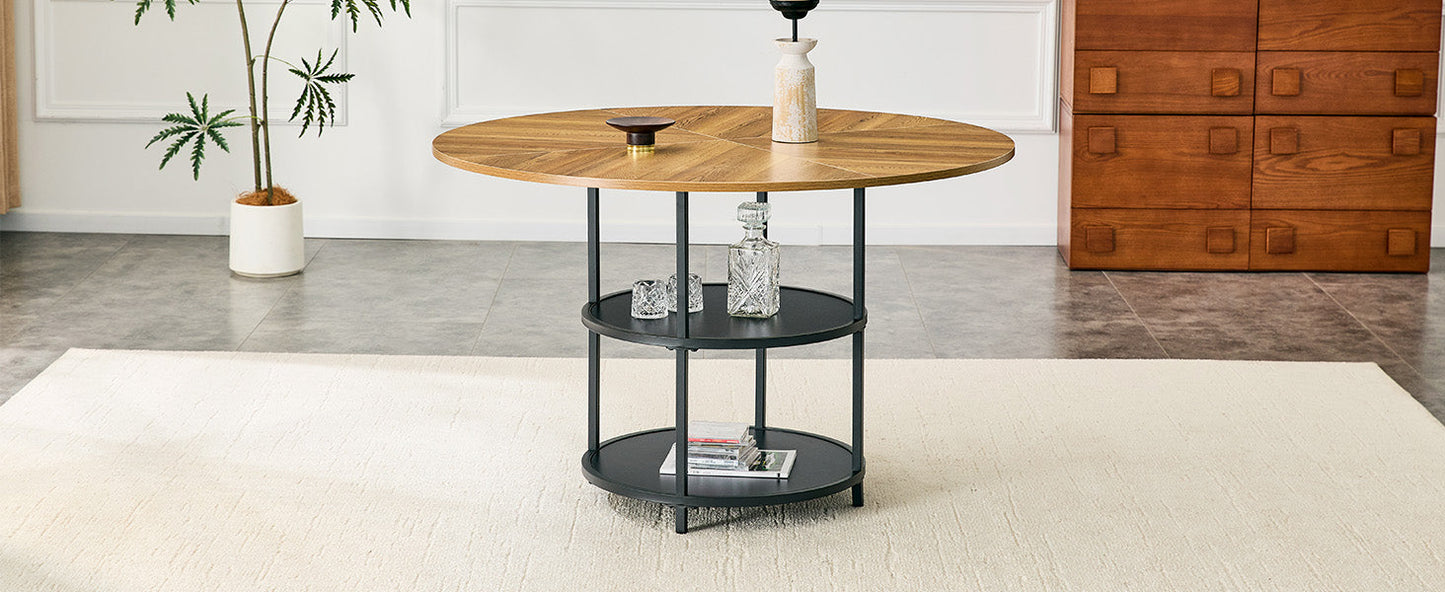 47.3-Inch Diameter Modern Splicing Circular Dining Table