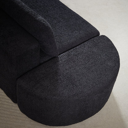 V-Shaped Modular Sofa Set in Chenille Fabric