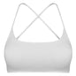 Women Cross Back Sport Bras Padded StrappyÊCrop Open Back Low Impact Bras SexyÊFitnessÊTank Tops with Removable Pads Thin Straps for Gym Yoga Workout