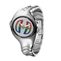 Mens Twisted Vintage Asymmetric Dual-Display Watch