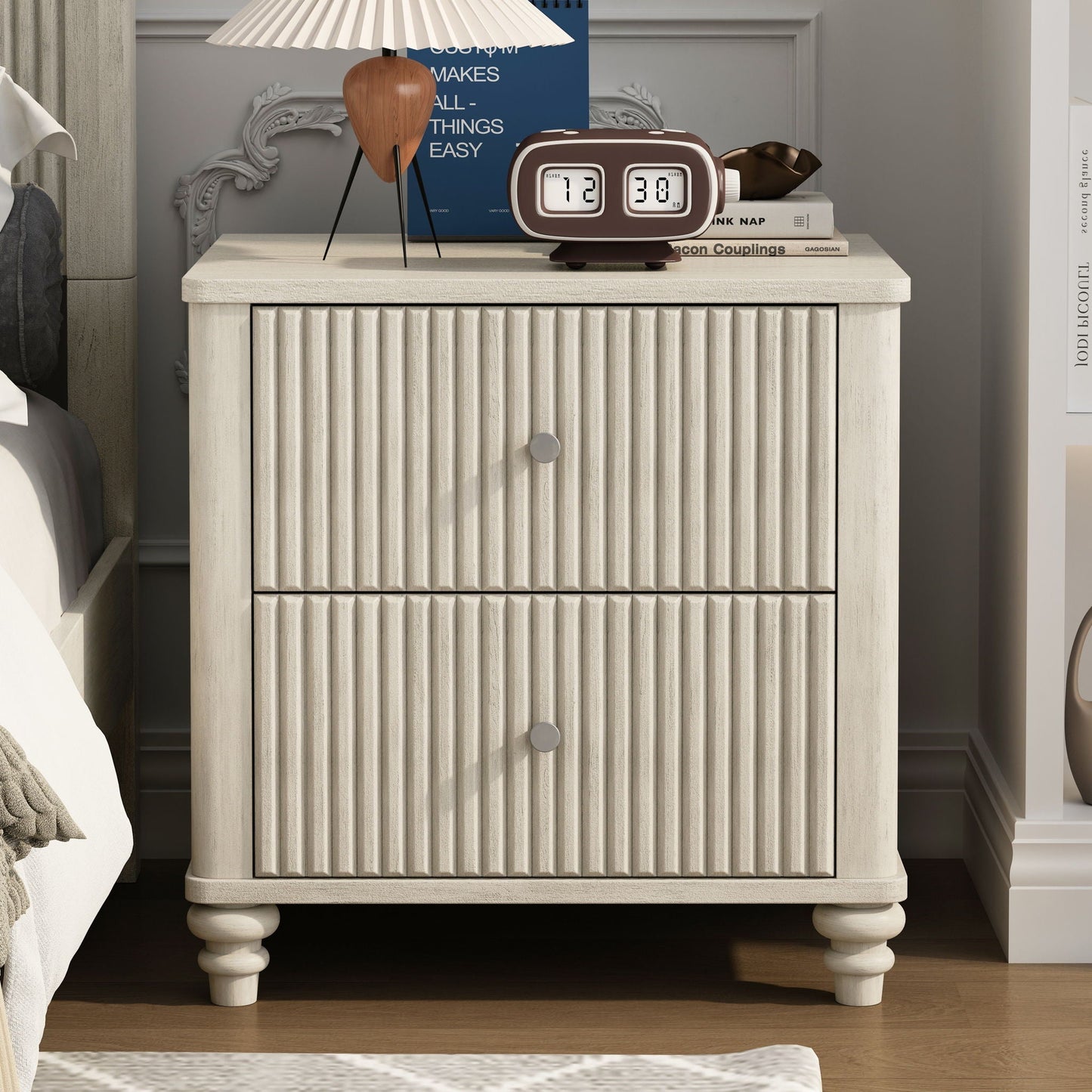 3 Piece Bedroom Set With Bed And 2 Nightstands