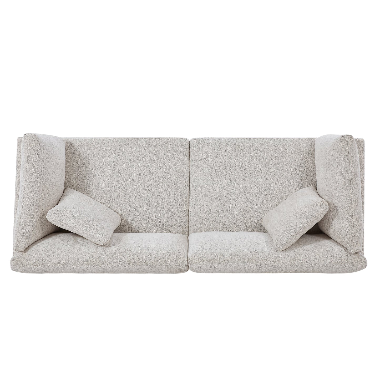 83.5" Modern Flared Arms Sofa (Beige)