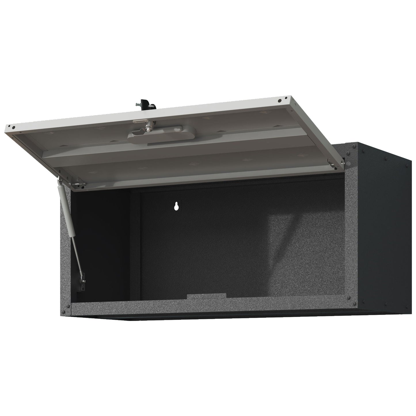 Heavy Duty Metal Wall Mounted Tool Storage Cabinet Steel Metal Garage Storage Cabinet - Black / Gray