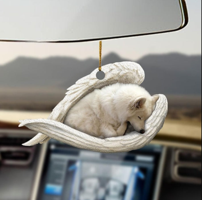 Car Pendant Sleeping Dog Angel Home Decor Acrylic Showcase Hanging Ornaments For Doors