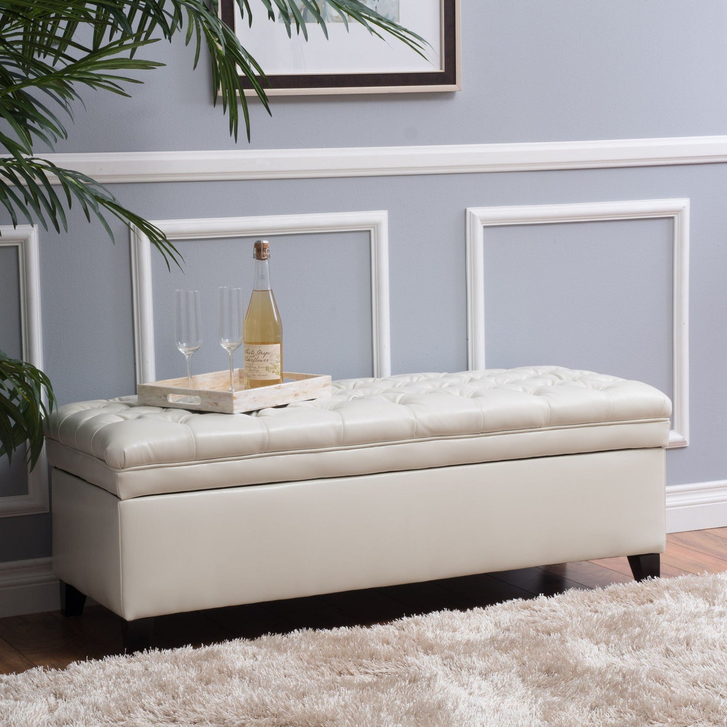 Juliana Storage Ottoman With Birch Legs