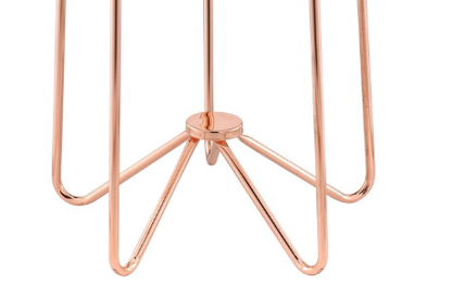 Alivia Frosted Glass & Rose Gold Round Table