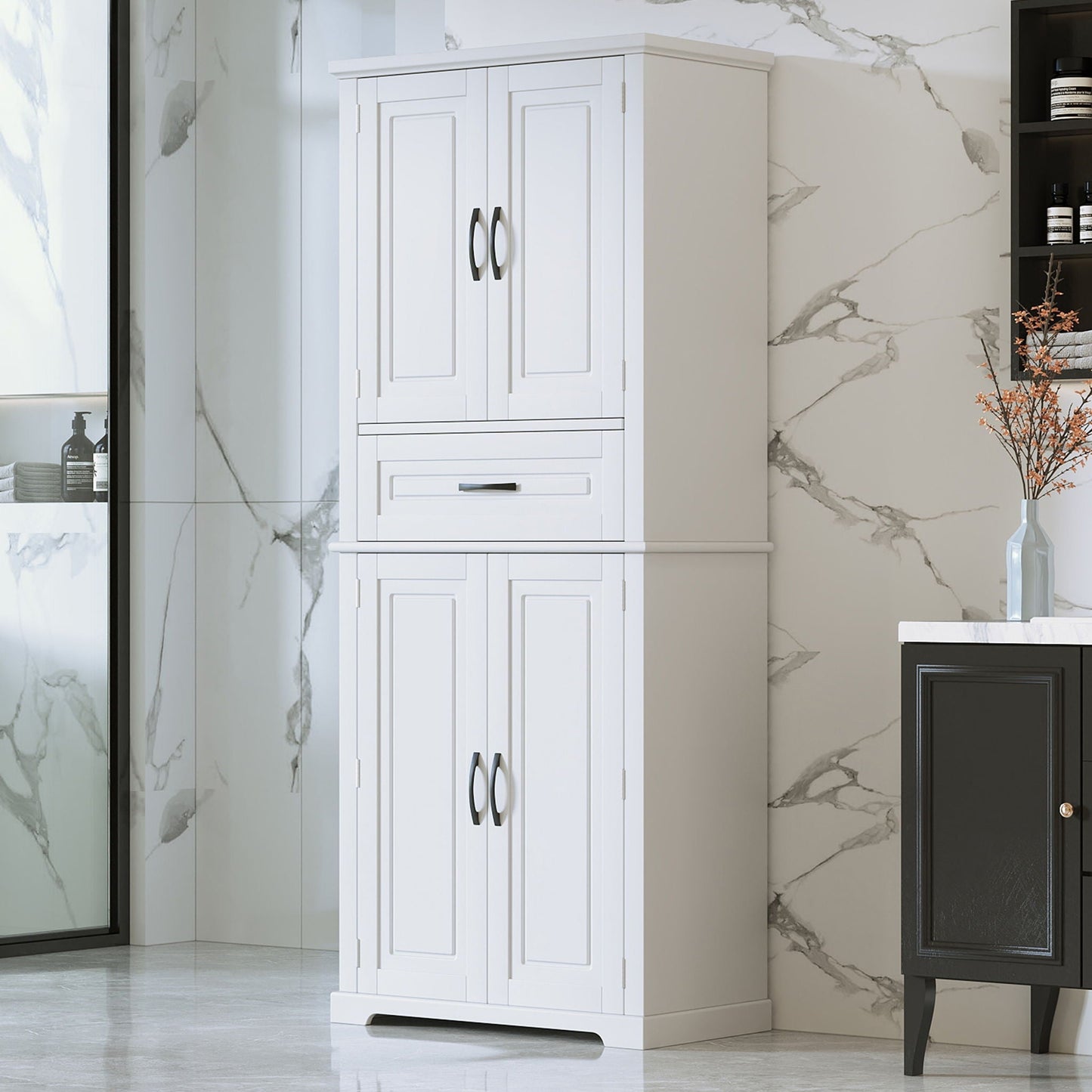 Bathroom Storage Cabinet With Multifunctional Storage Space
