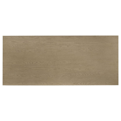 Decker 7-piece 82-inch Rectangular Dining Set Cream and Natural Oak