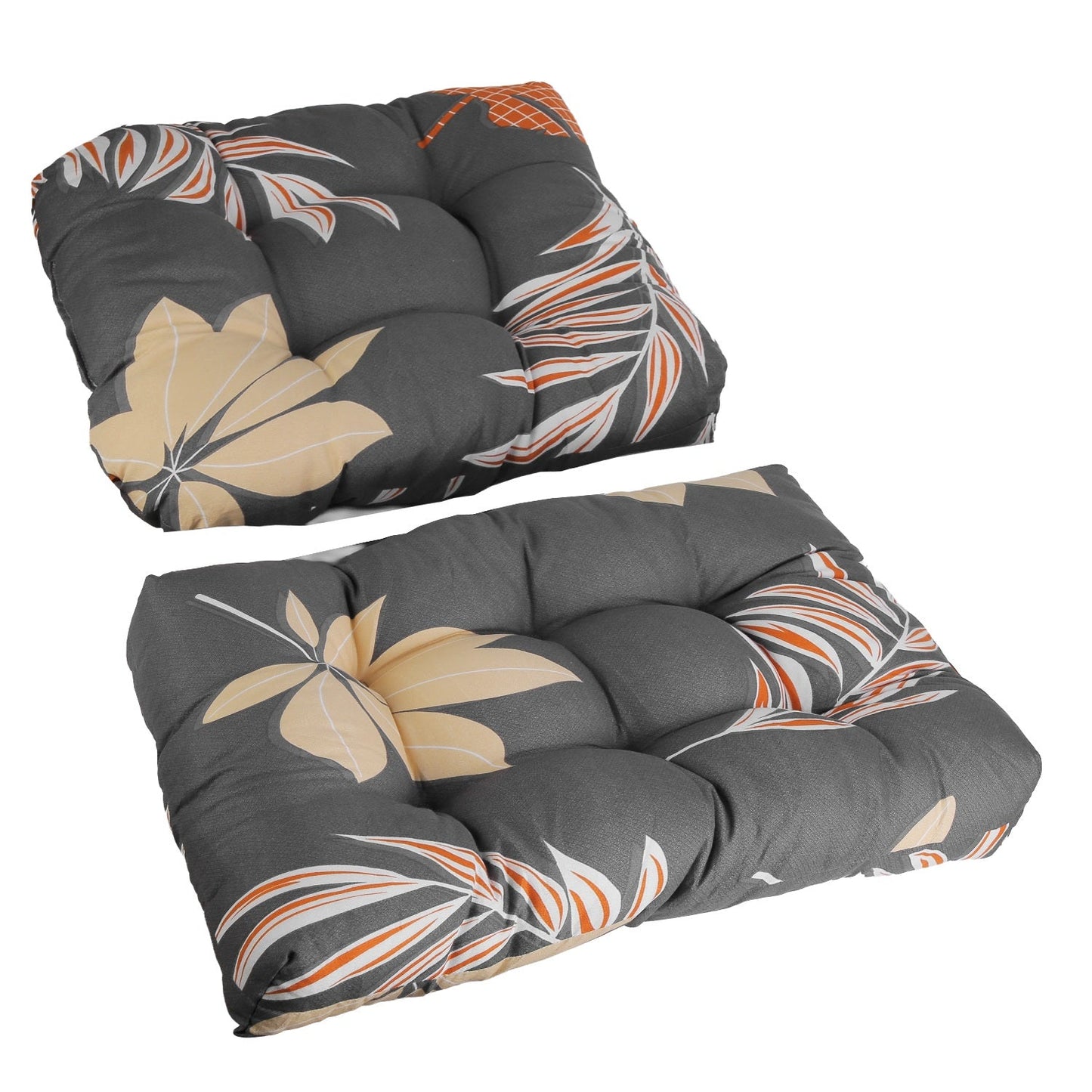 2Pcs Rocking Chair Cushion Upper And Lower Back And Seat Sets with Non-Slip Ties Polyester Fiber Filling Comfortable for Indoor Home Office Car