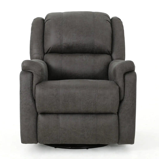 Contemporary Glider Recliner With Swivel Function