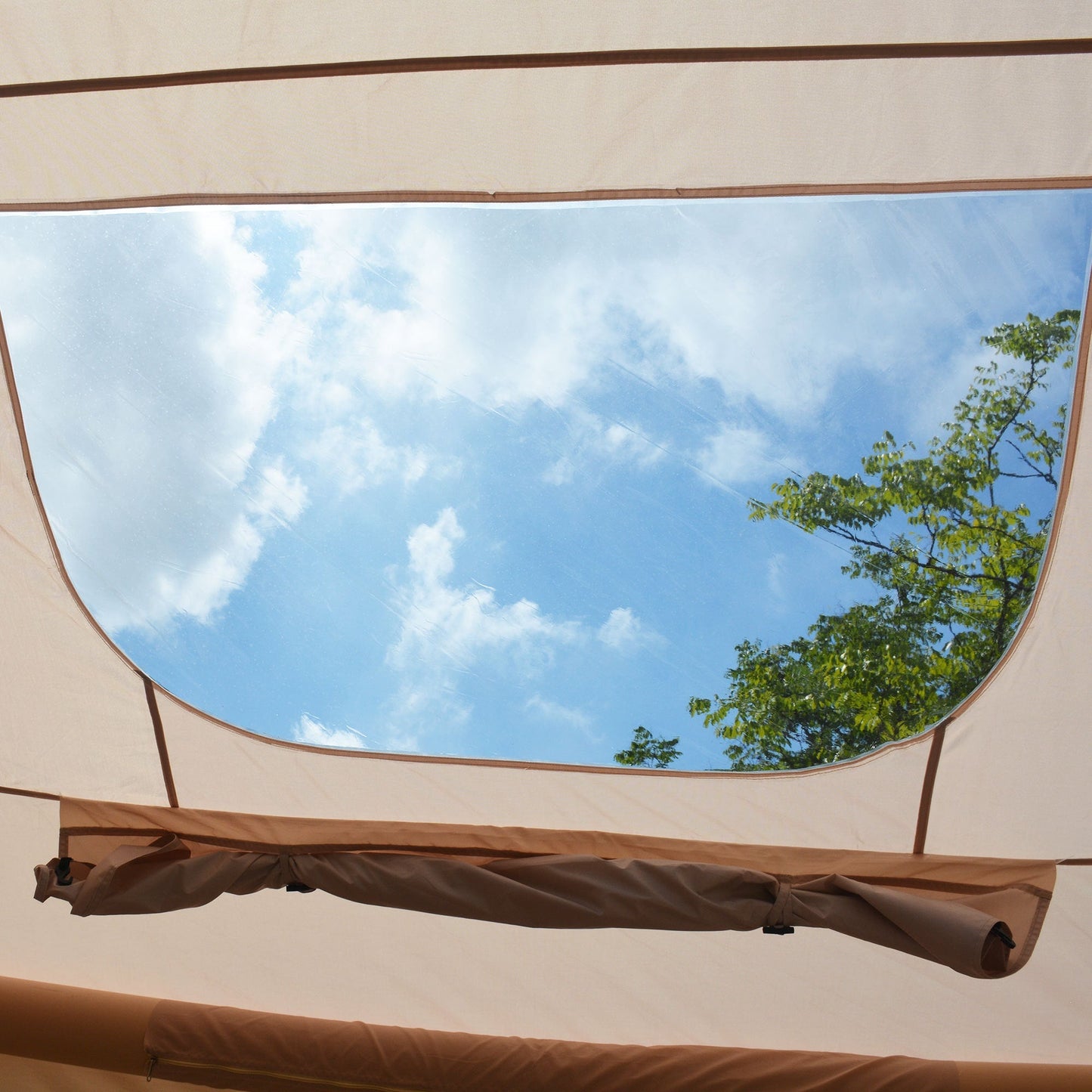6.3m² Inflatable Camping Tent with Clear Skylight and 420D Oxford Waterproof Fabric
