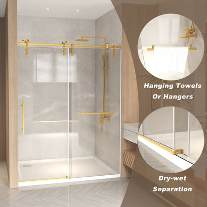 44-48" x 76" Frameless Sliding Shower Door