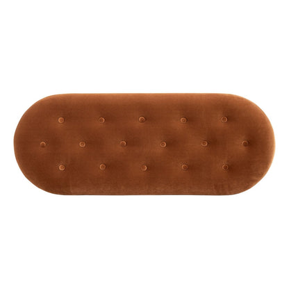 Melinda - Oval Tufted Bullion Fringe Storage Bench