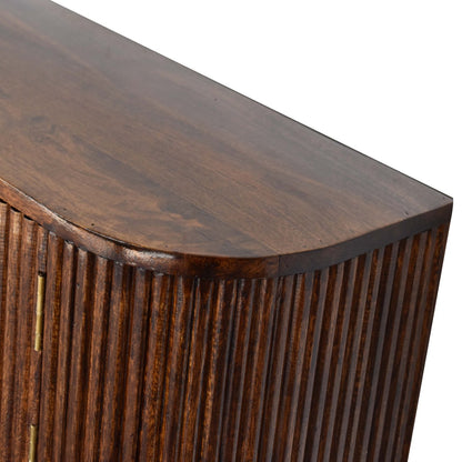 Solid Wood Chunky Chestnut Floating Bedside Table
