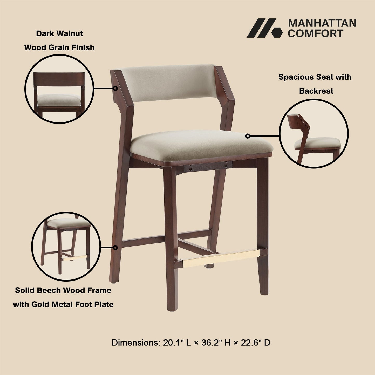 Patricia - Counter Stool