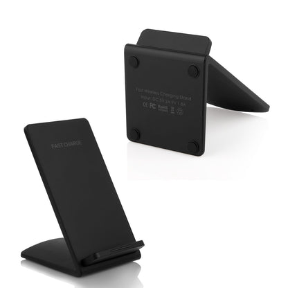 Qi Wireless Charger 10W Fast Charging Pad Stand Dual Coils Compatible with 7.5W 5W for iPhone XS/XS Max/XS/X Galaxy S10 /S9+ /S8 Google Nexus 6