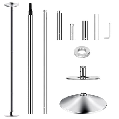 Dance Pole 45mm Spinning Static Dancing Pole with 88-108.1in Adjustable Height 551LBS Weight Capacity for Fitness Exercise Party Home Club Gy