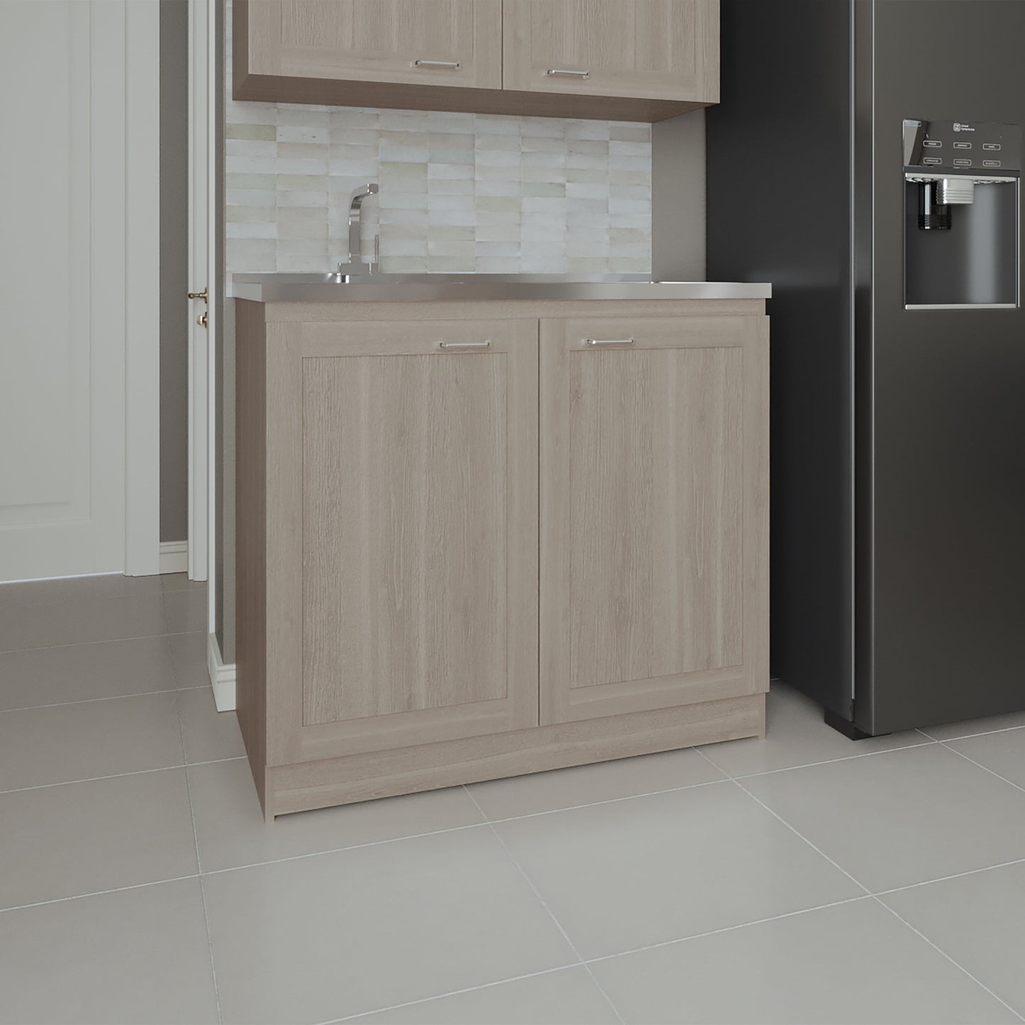 Utility Sink Cabinet 36" H, 2 Doors, 2 Shelves