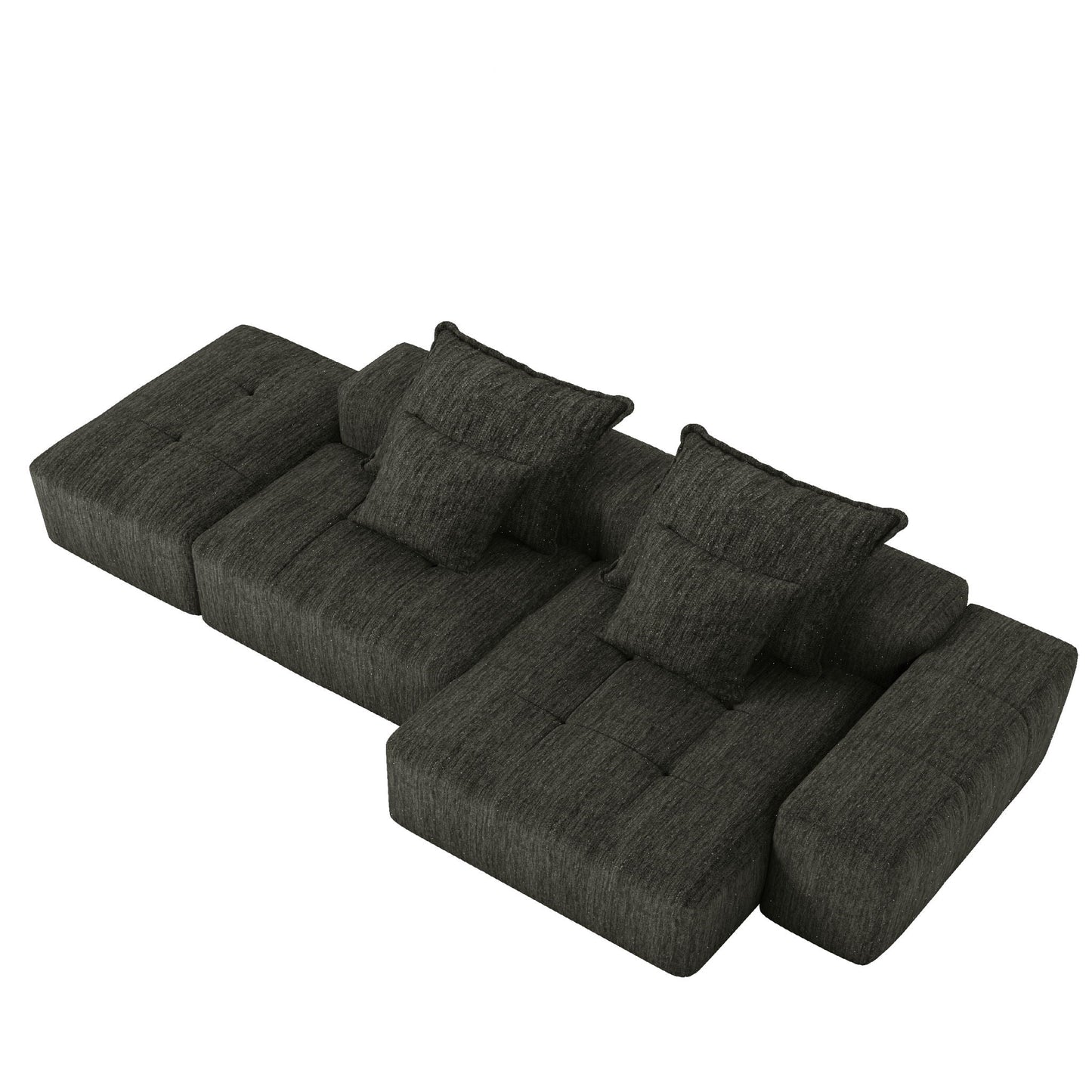 Modern Oversized DIY Combination Modular Sectional Sofa With Pillows