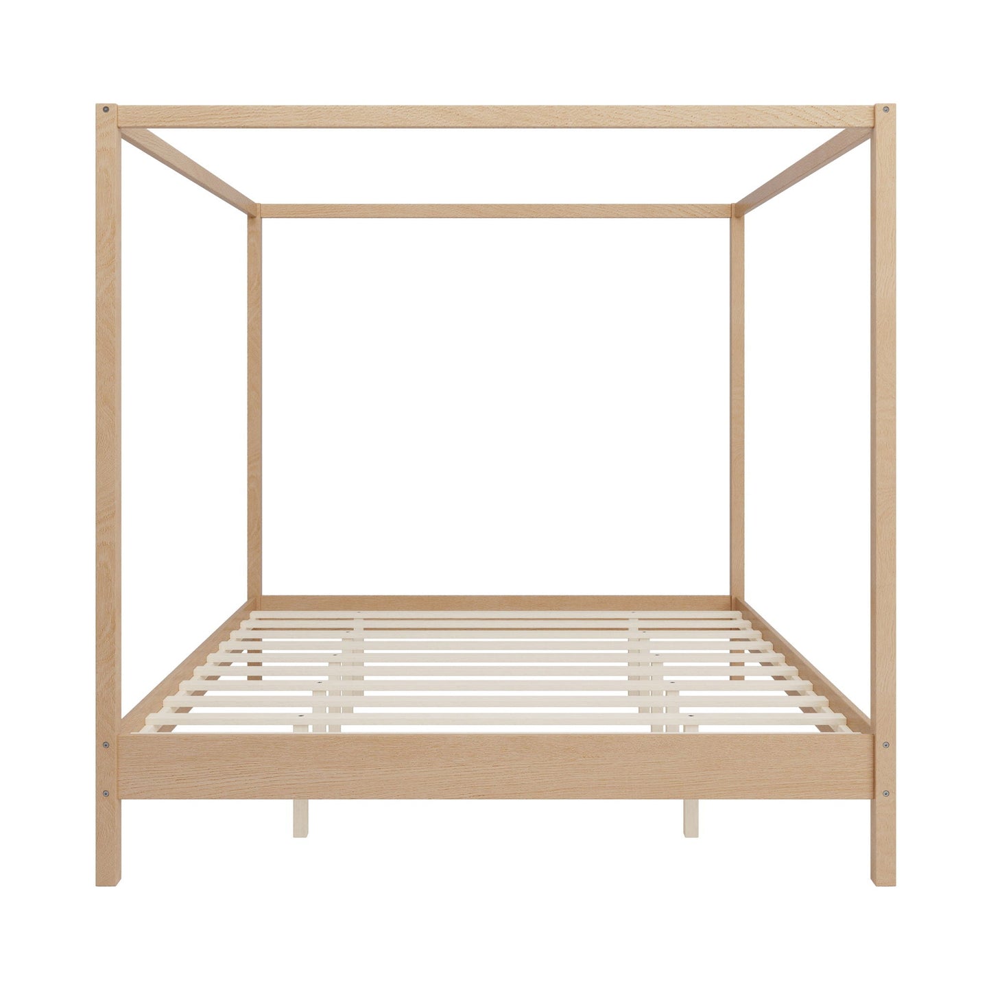Canopy Bed Frame 4 Poster Platform Bed With Slats Support, No Box Spring Needed
