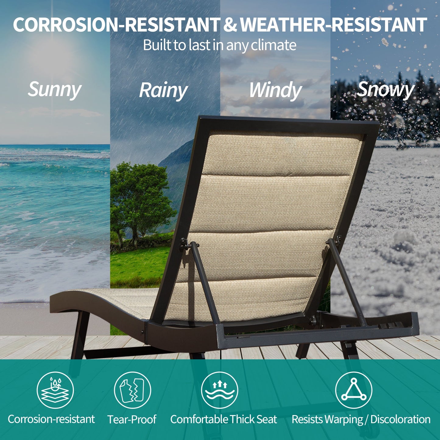 Patio Chaise Lounge Set of 2