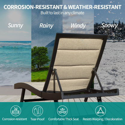 Patio Chaise Lounge Set of 2