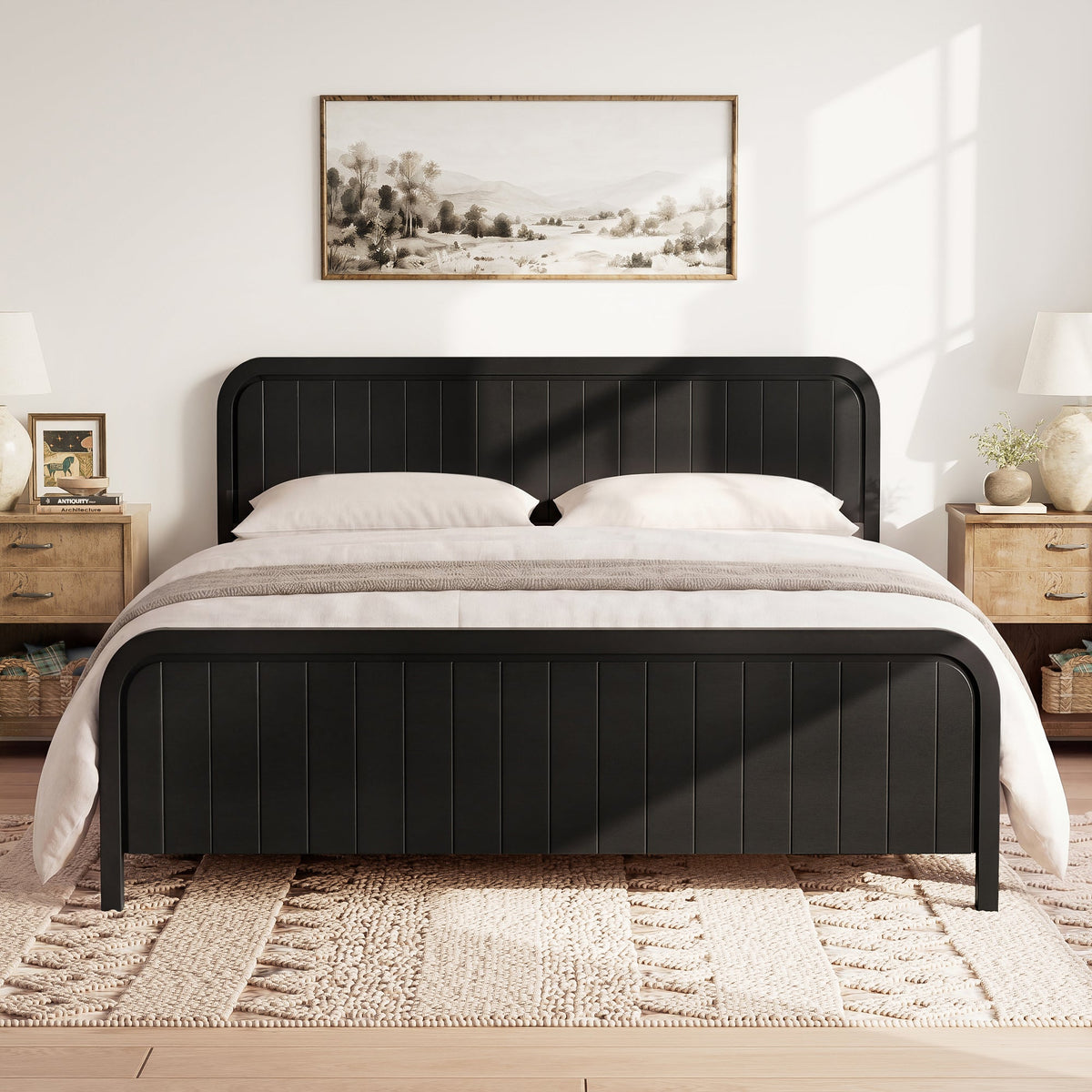 King Bed Frame with Headboard