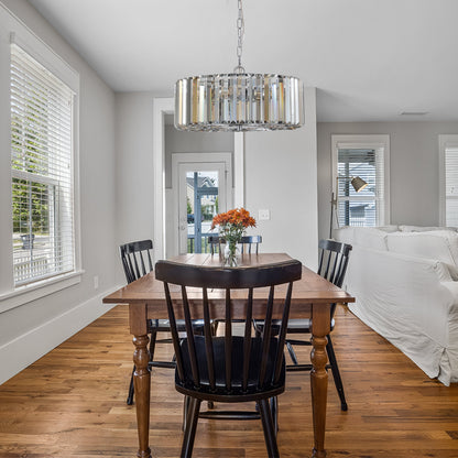 17' Chrome Crystal Pendant Chandelier