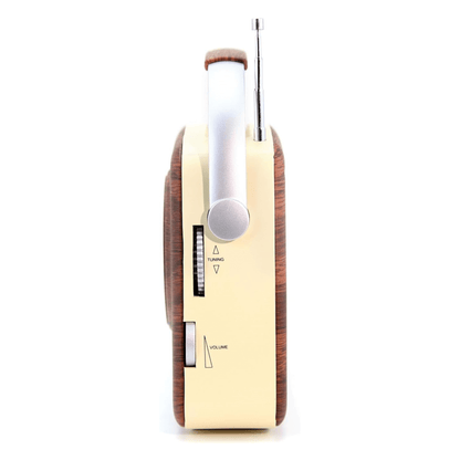 Emerson Portable Retro Radio with Built-In Rechargeable Battery and Memory Set
