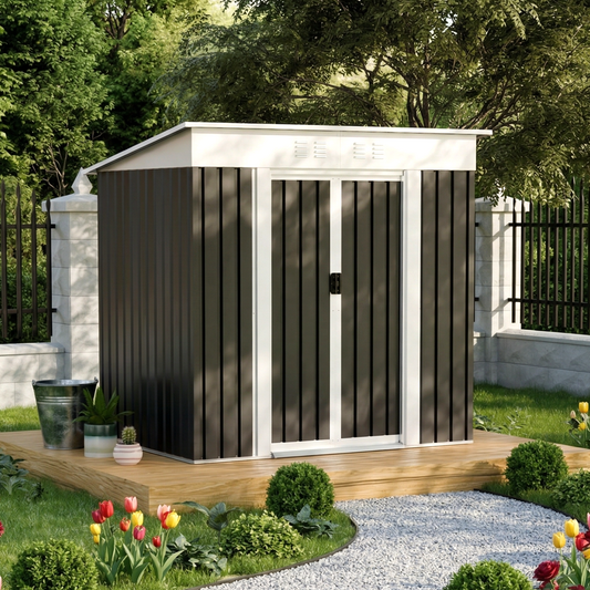 6x4 Ft Garden Shed for Patio and Outdoor Storage