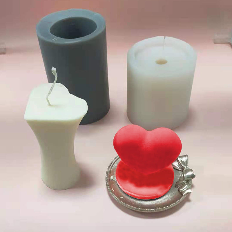 Love Aromatherapy Candle Mold Korea New Heart Shaped Valentine's Day Gifts Epoxy Silicone Mold