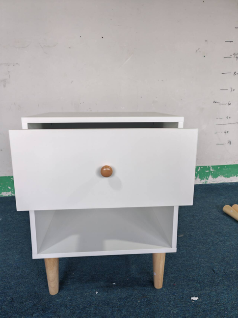 23.22"H Wooden Nightstand with One Drawer and Shelf