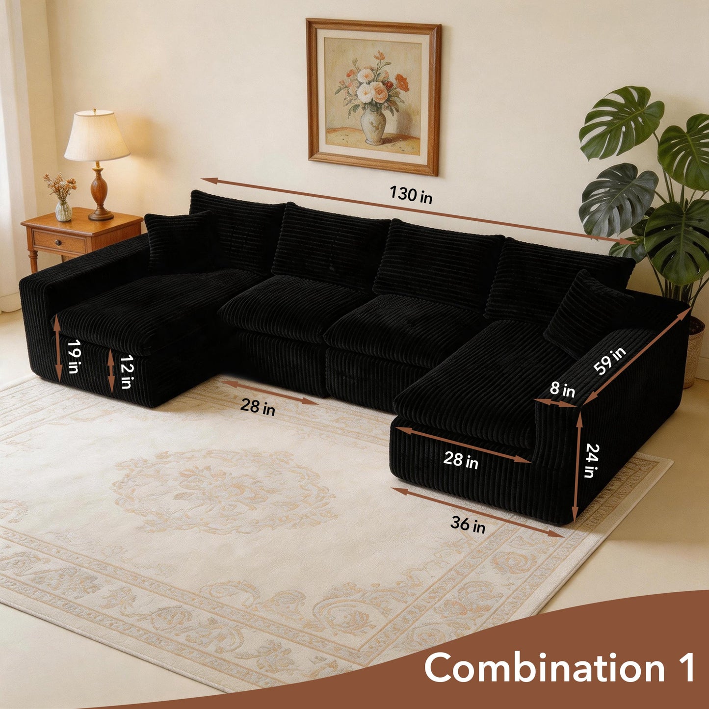 Modular Sectional Cloud Couch for Living Room
