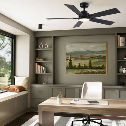 Reversible Motor Integrated LED Dimmable Ceiling Fan With Light