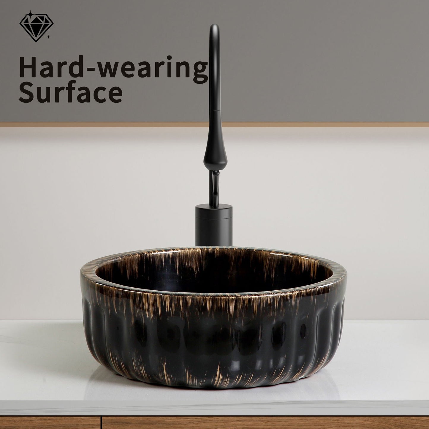 Vessel Sink, Above Counter Small Bowl - Black