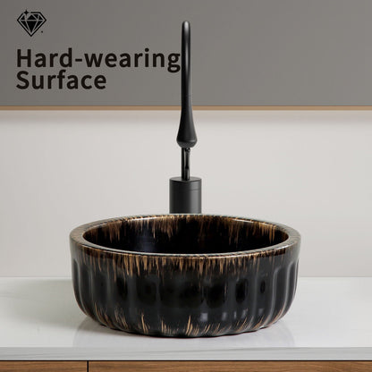 Vessel Sink, Above Counter Small Bowl - Black