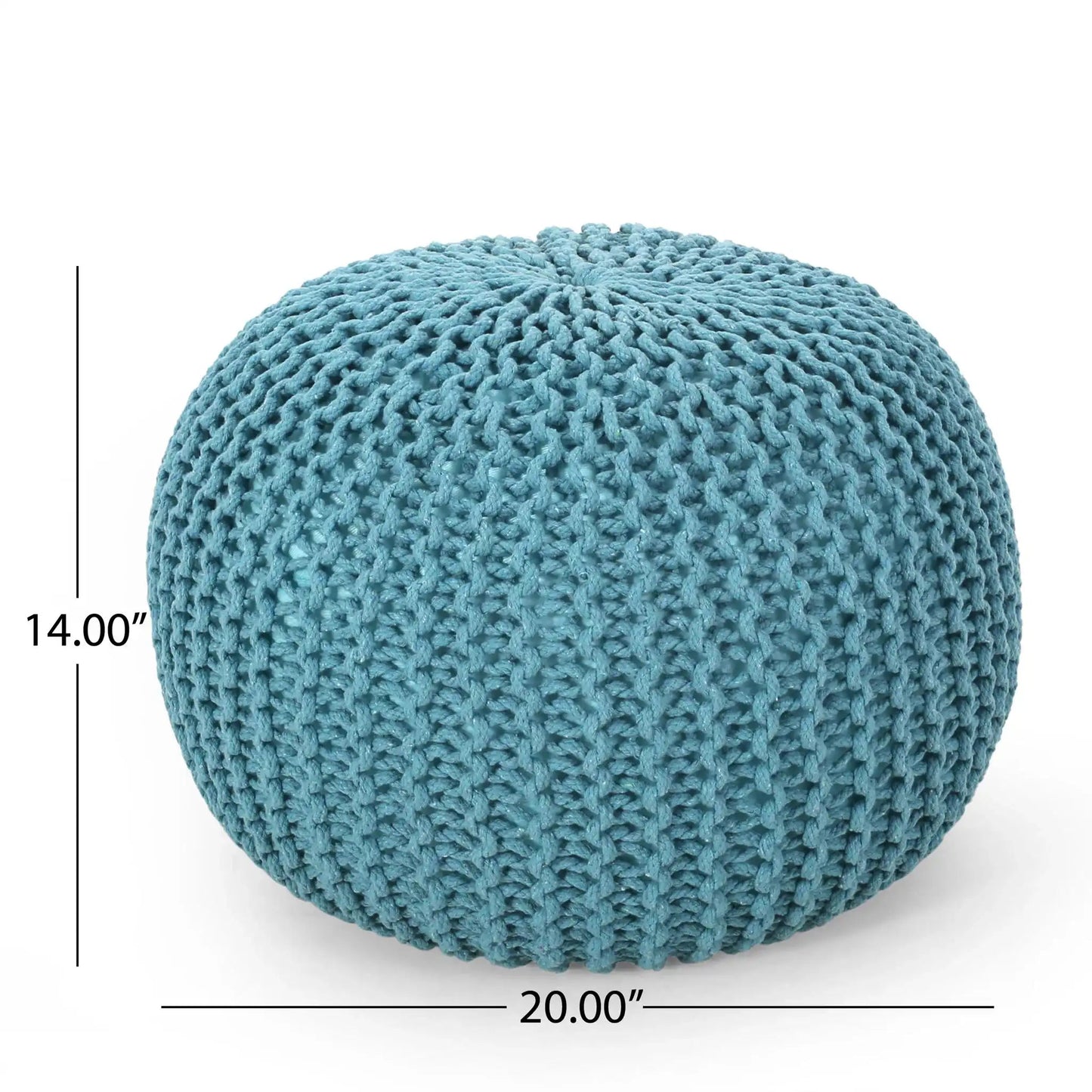 Moro Knitted Round Pouf With Pumpkin Shape
