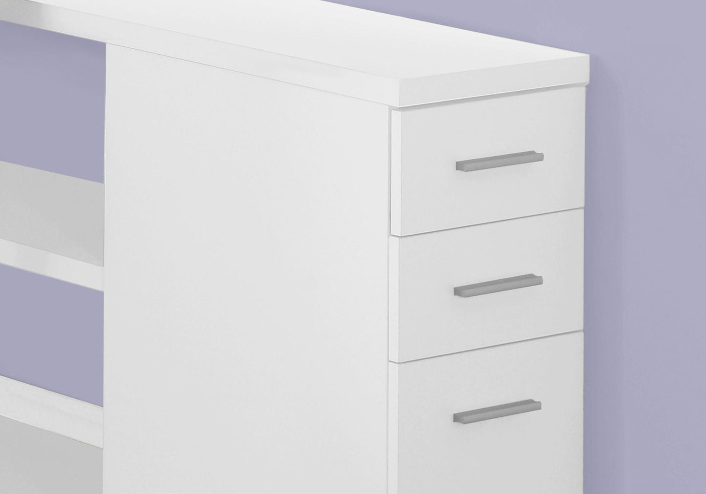 L-Shape Computer Desk with Storage Drawers