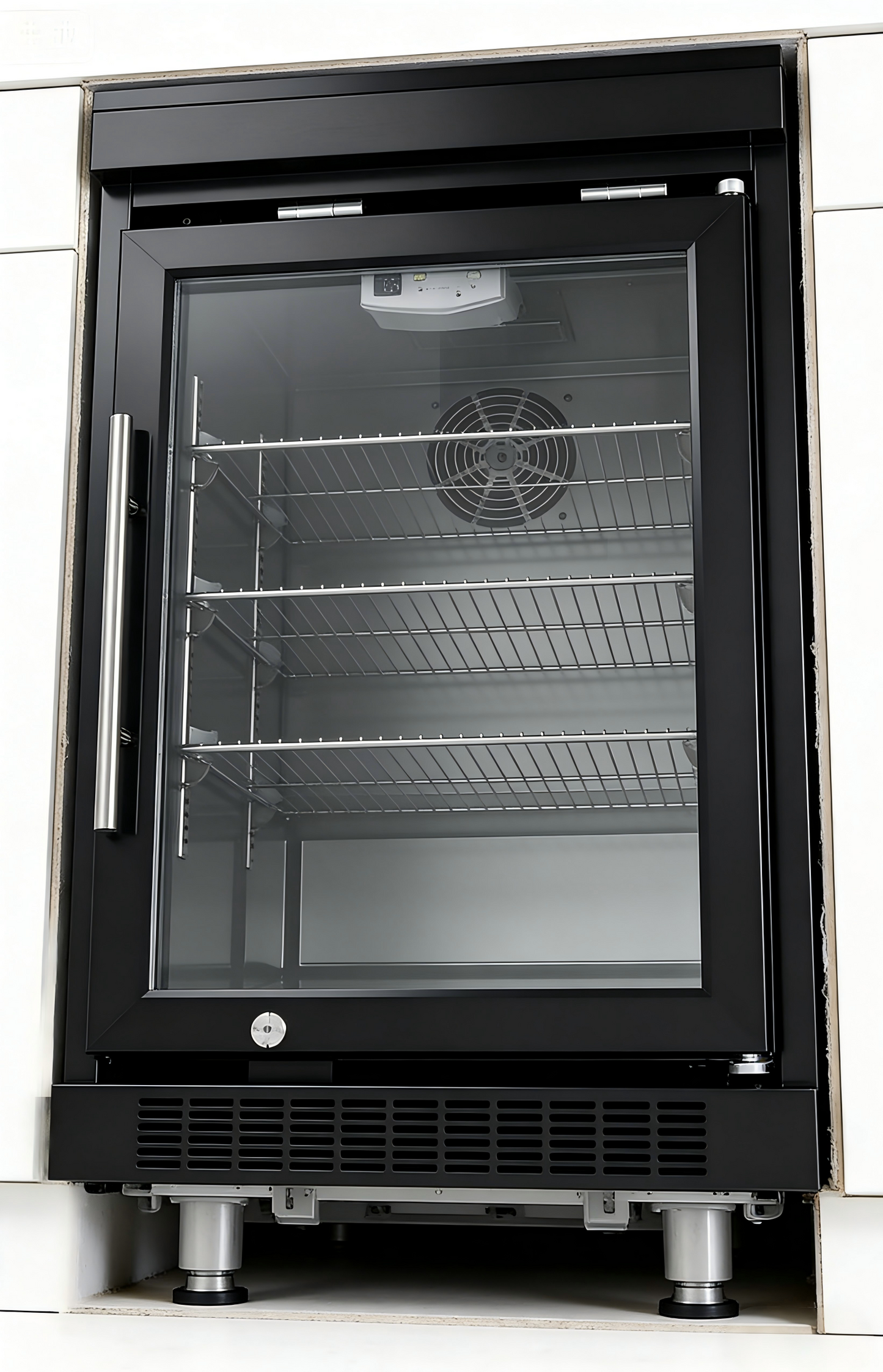Black Single Door Fridge Cabinet Outdoor Kitchen Islands